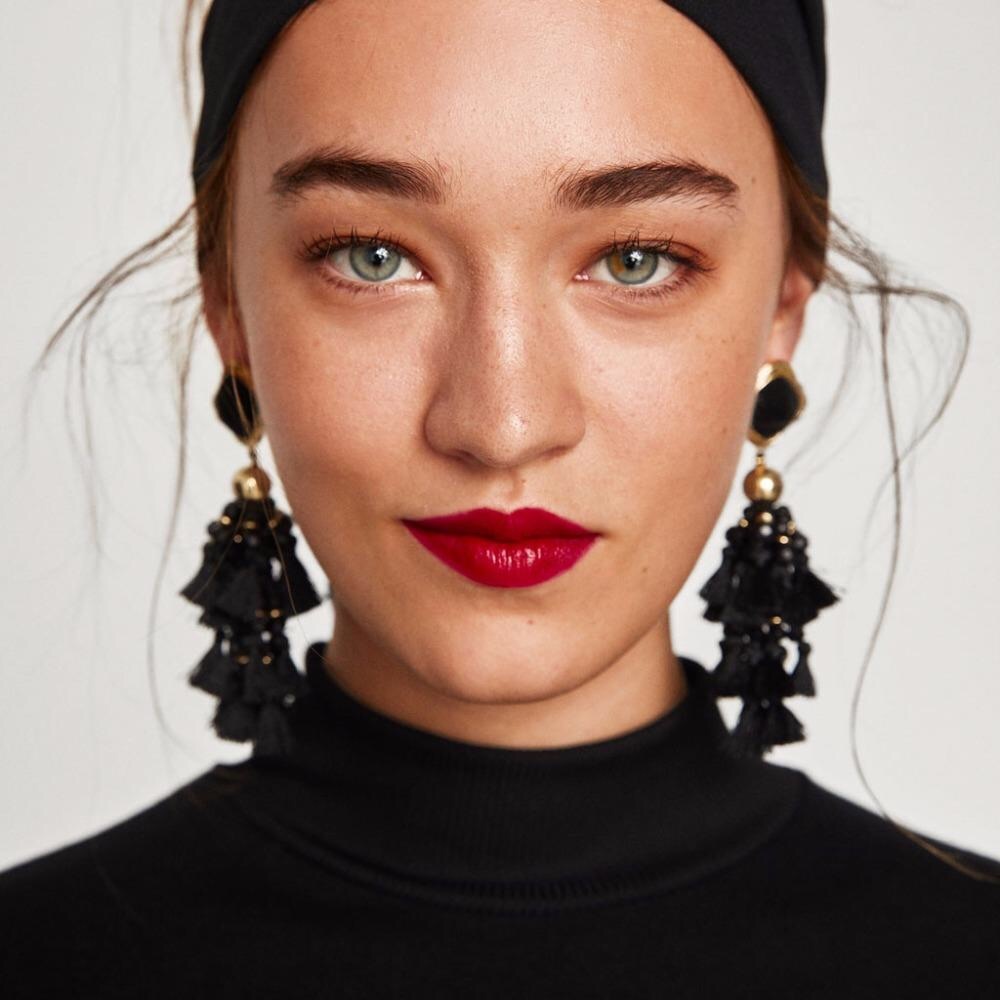 Bohemia Bead Tassel Statement Earrings